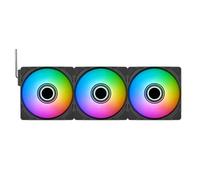 Thermaltake CT140 EX Infinity ARGB Sync (Confezione da 3) | Ventole ARGB PWM da 140 mm | Doppi Infinity Mirror | MagForce 2.0 con connessione magnetica | Nero