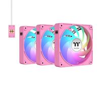 Thermaltake CT140 EX Reverse ARGB Sync PC Ventola di raffreddamento per PC, 500~1800 RPM, 5 V Mobo Sync, 16,8 milioni di colori 9 LED, connettori MagForce 2.0, cuscinetto idraulico, rosa bolle