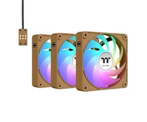 Thermaltake CT140 EX Reverse ARGB Sync PC Ventola di raffreddamento per PC, 500~1800 RPM, 5 V Mobo Sync, 16,8 milioni di colori 9 LED, connettori MagForce 2.0, cuscinetto idraulico, sabbia ghiaia