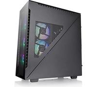 Thermaltake Divider 500 TG Black Color ARGB ATX Mid Tower Tempered Glass Computer Case with 3 120mm 5V ARGB Front Fans + 1 120mm Standard Rear Fan + 2 Symmetrical Triangular Panels CA-1T4-00M1WN-01