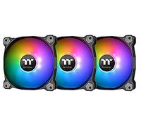 Thermaltake Pure 14 ARGB 5V scheda madre Sync/Analog Controller 16,8 milioni di colori 9 LED indirizzabili 140 mm ventola cuscinetto idraulico/radiatore, confezione da 3 CL-F080-PL14SW-A, ARGB nero