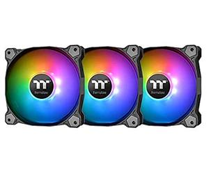 Thermaltake Pure 14 ARGB 5V scheda madre Sync/Analog Controller 16,8 milioni di colori 9 LED indirizzabili 140 mm ventola cuscinetto idraulico/radiatore, confezione da 3 CL-F080-PL14SW-A, ARGB nero