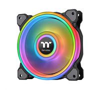 Thermaltake Riing Quad 120 mm 16,8 milioni RGB Color (Alexa, Razer Chroma) Software abilitato 4 anelli luminosi 54 LED indirizzabili 9 pale cuscinetto idraulico/ventola del radiatore, confezione