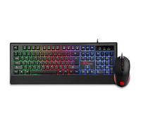 THERMALTAKE - Tastiera Gaming USB Tt eSPORTS Retroilluminata Colore Nero (Layout Tedesco) + Mouse