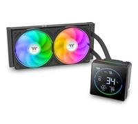 Thermaltake TH240-S V3 ARGB | Raffreddamento ad acqua all-in-one | Display LCD a segmento da 3,95" | Testa della pompa rotabile | ventola a telaio singolo, nero