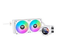 Thermaltake TH240 V2 Ultra EX ARGB AIO Cooler/Snow/Water Block 2.1" LCD/Fan 120 * 2/Connessione rapida magnetica/MB ARGB Sync Control/LCD Software Control/CL-W425-PL12SW-A