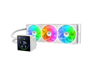 Thermaltake TH360-S V3 ARGB CPU Liquid Cooler; Intel/AMD; 1x360mm 500~2500rpm Single Frame ARGB Fan; 4.9 pollici Codice Segmento LCD; Testa della pompa girevole; Software LCD segmento TT; Neve
