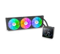 Thermaltake TH360-S V3 ARGB | Raffreddamento ad acqua all-in-one | Display LCD a segmento da 3,95" | Testa della pompa rotabile | ventola a telaio singolo, nero