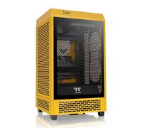 Thermaltake Tower 200 Mini-ITX Computer Case; 2 ventole CT140 preinstallate da 140 mm; Supporta GPU lunghezza fino a 380 mm; CA-1X9-00S4WN-00; Bumblebee; 3 anni di garanzia