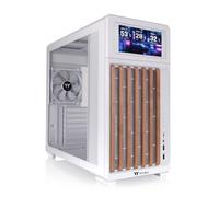 Thermaltake TR300 WS; Schermo LCD da 6,0 pollici preinstallato; finiture in legno; Mid Tower; 1 ventola PWM da 120 mm inclusa; supporto ATX/mATX/mITX; supporto radiatore 360 mm; spazio GPU 410 mm