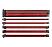 Thermaltake TtMod AC-033-CN1NAN-A1 - Kit cavo di prolunga per alimentazione ATX/EPS/8-pin PCI-E/6-pin PCI-E con pettini, rosso/nero