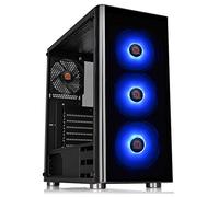 Thermaltake V200 - Telaio ATX Mid-Tower ATX in vetro temperato RGB Edition da 12 V MB, con 3 ventole RGB da 120 mm e 1 ventola posteriore nera da 120 mm, pre-installata CA-1K8-00M1WN-01