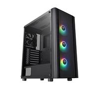 Thermaltake V250 TG ARGB Air - Mesh Front Panel ATX Mid Tower Chasses con 3 ventilatori anteriori ARGB di sincronizzazione M/B preinstallati e 1 ventola posteriore nera CA-1Q5-00M1WN-03