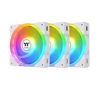 Thermaltake Ventola Bianca da 120 mm, 3x PWM, ARGB Sync, 57 CFM, 3000 RPM, Compatibile con PC Desktop, Confezione da 3