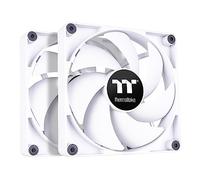Thermaltake Ventola di raffreddamento per PC CT140 bianca (confezione da 2), design a margherita, velocità della ventola fino a 1500 giri/min, ventola con cuscinetto idraulico da 140 mm, montaggio