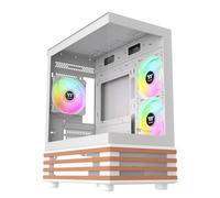 Thermaltake Visualizzare 170 WS ARGB; Micro telaio; Fondo in legno; 3x120mm ARGB ventole Lite incluse; Liquidazione GPU da 340mm; Raffreddatore d'aria 160mm Altezza massima; mATX/mITX; Neve; CA-1Z4