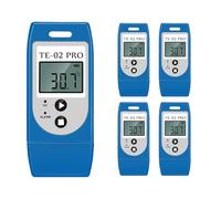 ThermElc TE-02 Pro Digitale Temperature Logger con Calibrazione Tracciabile,Datalogger da Farmacia, Registratore Temperatura USB Riutilizzabile con Allarme LED, Magazzino e Conservazione di Medicinali