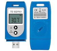 ThermElc TE-02 Pro Registratore di Temperatura, Report PDF/CSV Automatico, Riutilizzabile, Confronta Dati di Più Dispositivi, Monitora Frigorifero e Congelatore con Certificato di Calibrazione