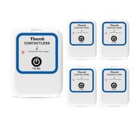ThermElc TE-B2 5-Pack Rilevatore di Temperatura Bluetooth riutilizzabili, kit di mappatura della temperatura del magazzino tracciabile, sensore wireless ad alta precisione per la catena del freddo