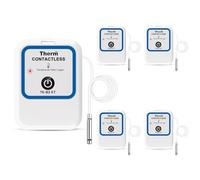 ThermElc TE-B2 ET 5-Pack Rilevatore di Temperatura Bluetooth, kit riutilizzabile per la mappatura del magazzino con sonda esterna, raccolta dati in batch e analisi del gradiente multi-dispositivo