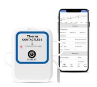 ThermElc TE-B2 ET Data logger di temperatura sonda esterna, sensore di temperatura in acciaio impermeabile, raccolta dati tramite app e grafici multi-dispositivo, ideale per terrari e acquari