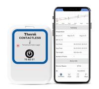 ThermElc TE-B2 Registratore di dati di temperatura Bluetooth, riutilizzabile, senza contatto, con portata di 30 m,confronto dati tra più dispositivi,ideale per il monitoraggio della catena del freddo