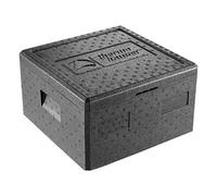 Thermhauser EPP - Contenitore termico per pizza con coperchio, 21,5 l, colore: Nero