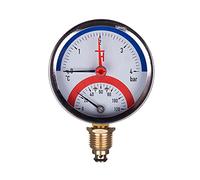 THERMIS 3081 Termomanometro 4 bar connettore dal basso G1/2 (80 mm), 0-120°C