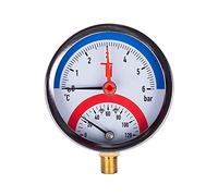 THERMIS 3081 Termomanometro 6 bar connettore dal basso G1/2 (80 mm), 0-120°C