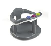 THERMOBABY - Anello da bagno Aquababy - Sedile da bagno confortevole, divertente e stabile - Facile installazione - Da 7 a 16 mesi - Made in France - Grigio tortora
