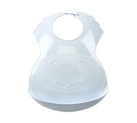 Thermobaby Bavaglino semi-rigido con recuperatore, prodotto in Francia, fiore blu