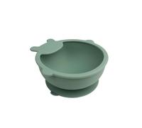 THERMOBABY - Ciotola in silicone - Ciotola con ventosa - Ciotola infrangibile per neonati e piccoli - Antiscivolo - Lavabile in lavastoviglie e forno a microonde - Stoviglie 1° età - Verde cactus