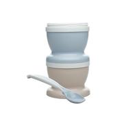 Thermobaby - Vasetti piccoli per alimenti, motivo floreale, colore: Blu