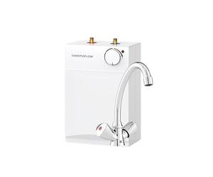 Thermoflow THERMOFLOW5ETU QMX12-Contenitore sottolavello, 5 litri, con rubinetto, bianco, (H x B x T): 495 x 275 x 185 mm inkl. Armatur