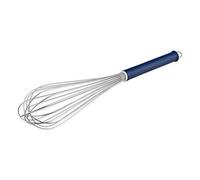 Thermohauser 5000145045 Frusta (acciaio inossidabile), lunghezza 40 cm, manico in plastica blu e gancio, con 16 passanti, manico: PA