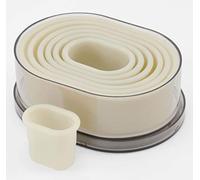 thermohauser 8300031478 - Set di stampi in nylon, a forma di cuore e liscio, bianco, diametro 4,5-12,3 cm, 7 pezzi