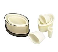 thermohauser 8300031691 - Set di stampi per biscotti (nylon, American Football liscio, bianco, diam. 3,0-12,0 cm, 7 pezzi