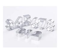 thermohauser 8300031876 - Set di stampi per biscotti (acciaio INOX antiruggine), numeri (0-8), lisci Grandi, confezionati in scatola
