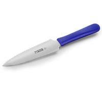 Thermohauser Coltello per torte con lama seghettata e seghettata su entrambi i lati e manico in plastica blu, acciaio inossidabile, lama 16 cm