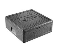 Thermohauser - Contenitore termico EPP per pizza con coperchio, 12,5 litri, 41 x 41 x 16 cm - scatola per la consegna a domicilio della pizza