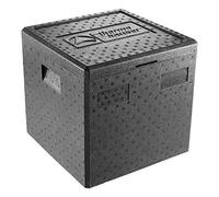 Thermohauser - Contenitore termico EPP per pizza con coperchio, 41,5 litri, 41 x 41 x 40 cm - scatola per la consegna a domicilio della pizza