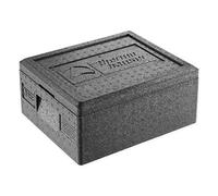 Thermohauser EPP - Contenitore termico GN 1/2 con coperchio, capacità 10 litri, 39 x 33 x 18 cm, colore: Nero