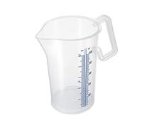 Thermohauser Misurino con manico chiuso, 500 ml, plastica PP, scala blu in litri e millilitri 8300040083 trasparente