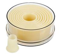 thermohauser Set di tagliapasta (nylon), rotondo e liscio, bianco, diametro 2,0-10,0 cm, 9 pezzi, in plastica