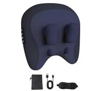 ThermoKnead Neck & Shoulder Massager, ThermoKnead 4D Neck Massager, Four Titanium Massage Nodes, 42°C Precise Heat, Relaxes and Reduces Facial Problems, for Home/Travel (Blue)