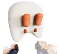 ThermoKnead Neck & Shoulder Massager,ThermoKnead 4D Neck Massager,Four Titanium Massage Nodes,Three Modes and Strengths,42°C Precise Heat, Deeply Relax Necks (White)