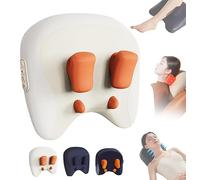 ThermoKnead Neck & Shoulder Massager, ThermoKnead 4D Neck Massager, Four Titanium Nodes, Three Modes and Strengths, 42°C Precise Heat, Deeply Relax Necks, for Home, Office (White)
