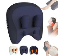 ThermoKnead Neck & Shoulder Massager, ThermoKnead 4D Neck Massager, Four Titanium Nodes, Three Modes and Strengths, 42°C Precise Heat, Deeply Relax Necks, for Home, Office (Navy)