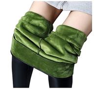 Thermoleggings da donna invernale, leggings invernali da donna, lunghi foderati, in pelle, termici, spessi, caldi, leggings invernali a vita alta, pantaloni elasticizzati da donna, e, XL