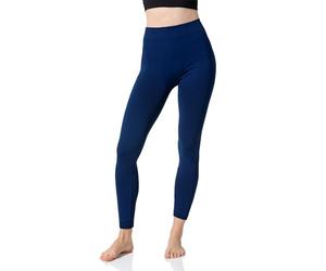 Thermoleggings Leggings da donna foderati con interno in pile, confezione da 2 pezzi, invernali, senza cuciture, in nero, antracite, mélange, marrone, rosso, blu navy, Confezione da 2 blu marino, M-L